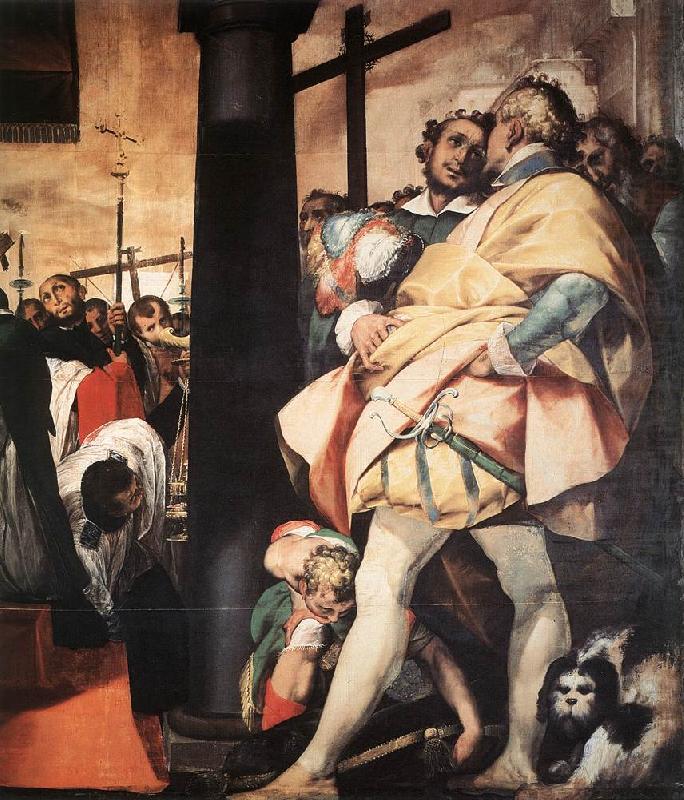 CRESPI, Giovanni Battista St Charles Borromeo Erecting Crosses a the Gates of Milan (detail) df china oil painting image